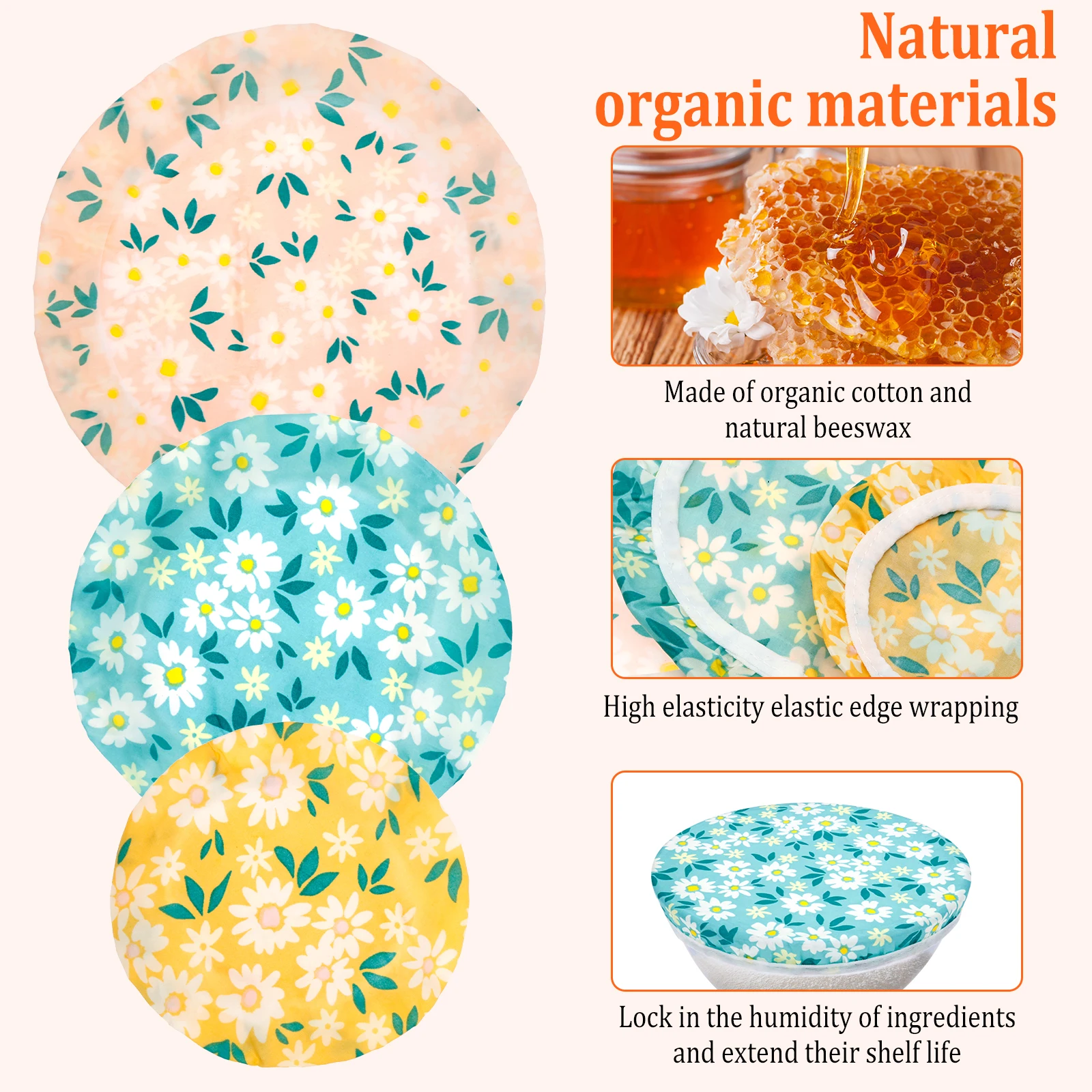 3Pcs Bowl Covers Cotton Beeswa – Beeswax Food Cover recenzja i cena