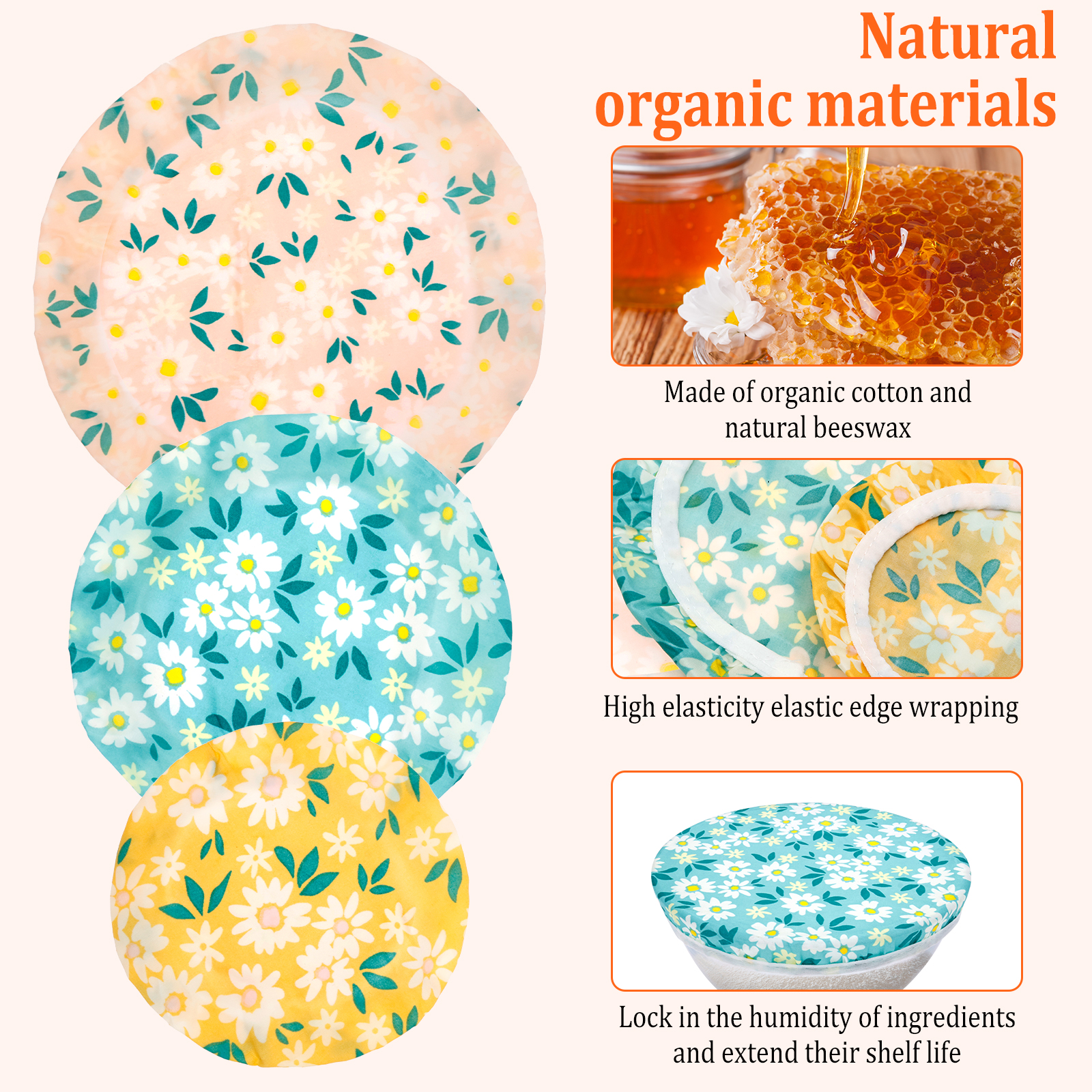 3Pcs Beeswax Bowl Cover Reusab – Beeswax Food Cover recenzja i cena