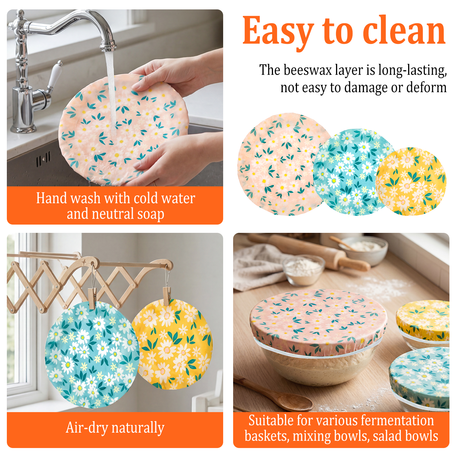 3Pcs Beeswax Bowl Cover Reusab – Beeswax Food Cover recenzja i cena
