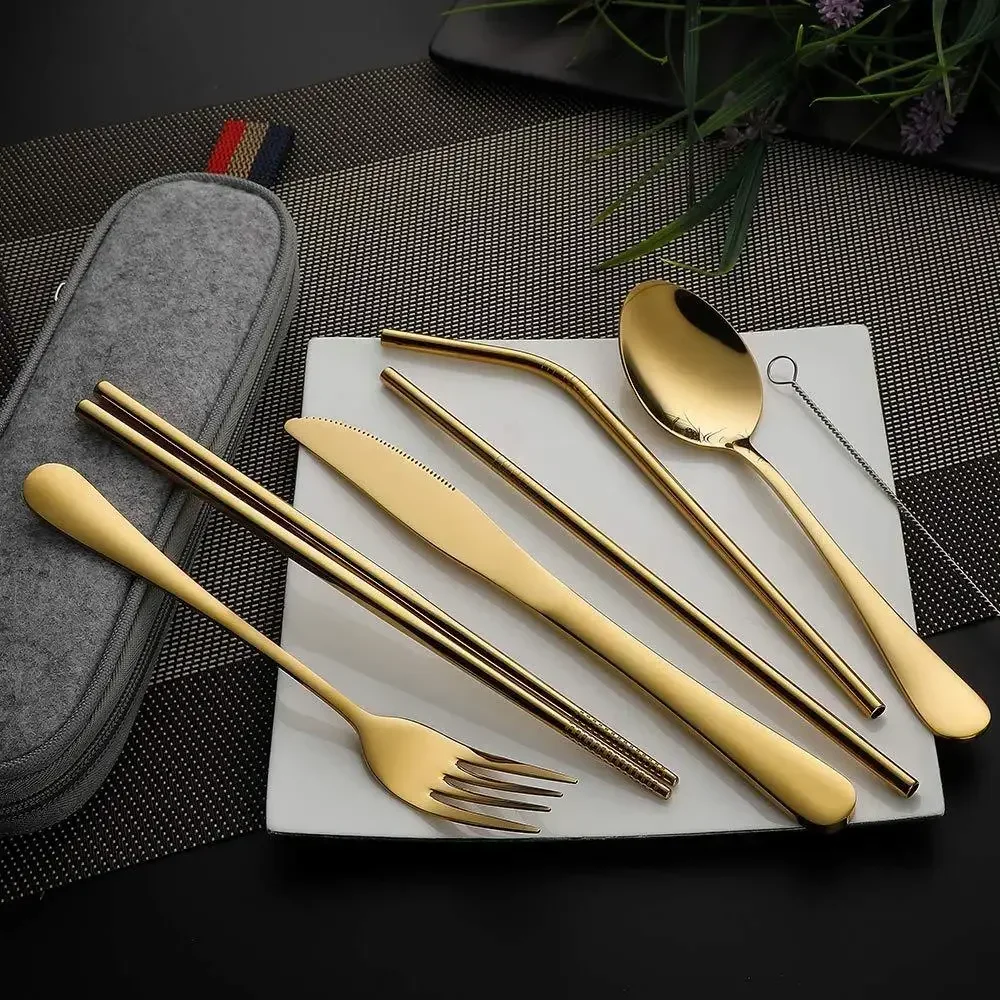 8Pcs/set Tableware Reusable Tr – Bamboo Cutlery Travel recenzja i cena