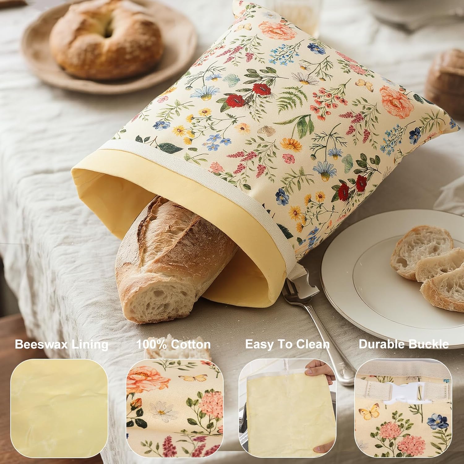 Reusable Beeswax Bread Bags fo – Beeswax Food Cover recenzja i cena