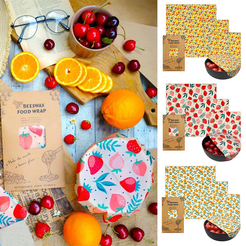 3Pcs/Set Cotton Beeswax Wrap C – Beeswax Food Cover recenzja i cena