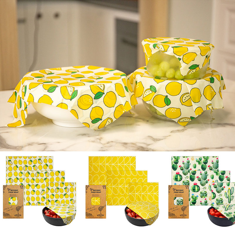 3Pcs/Set Cotton Beeswax Wrap C – Beeswax Food Cover recenzja i cena