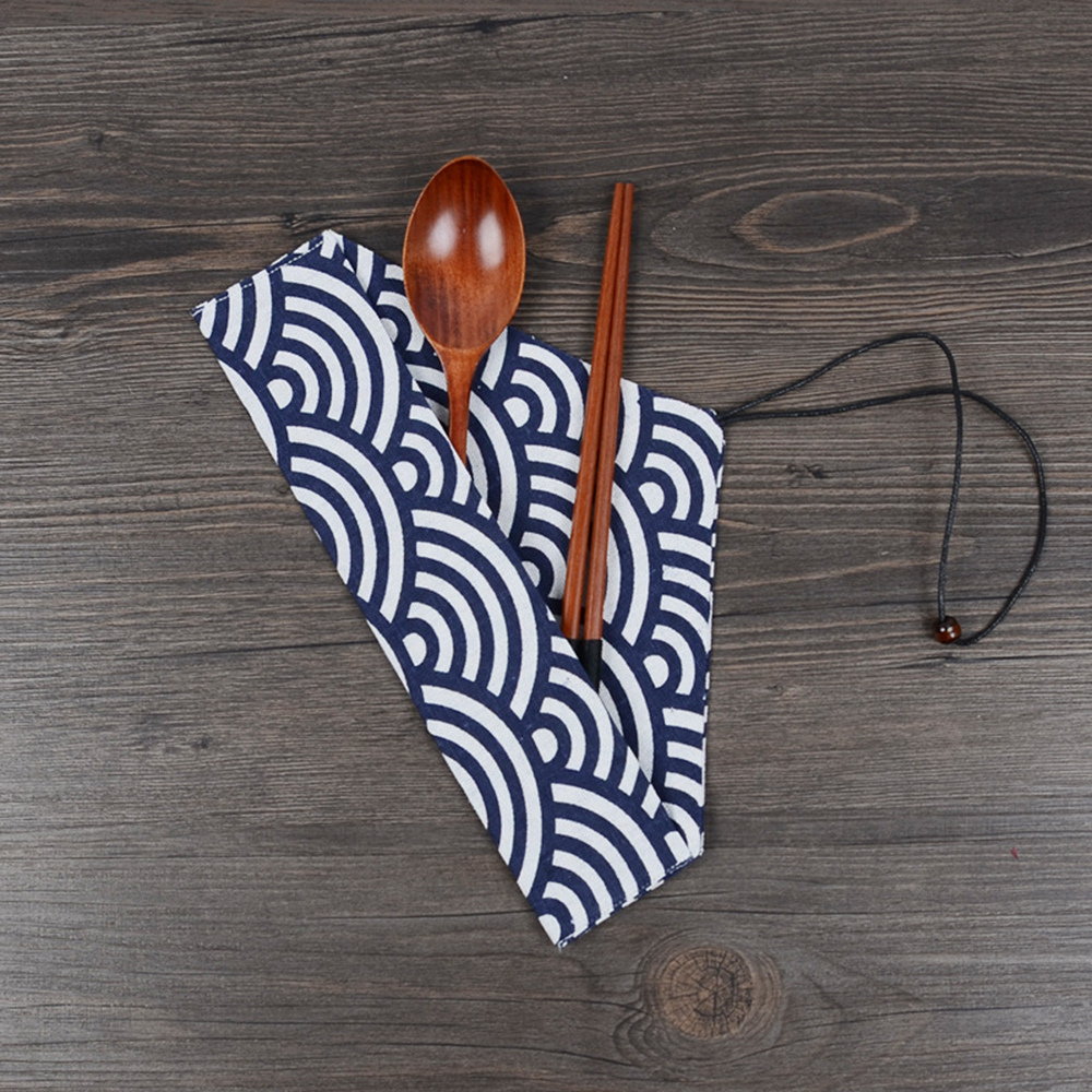 Portable Cutlery Bag Reusable  – Bamboo Cutlery Travel recenzja i cena