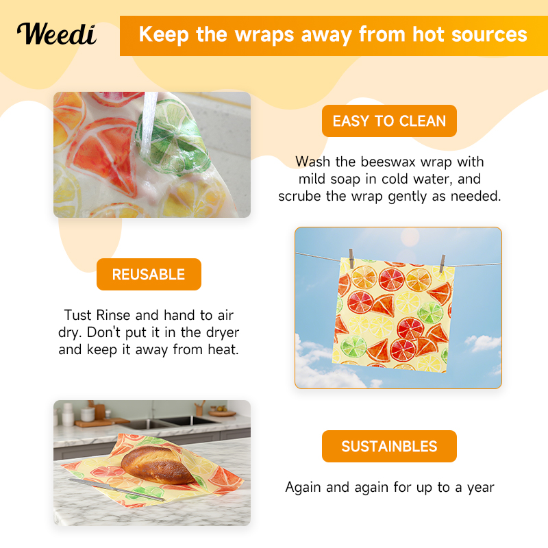 WEEDI 6PCS Plastic-Free Reusab – Beeswax Food Cover recenzja i cena