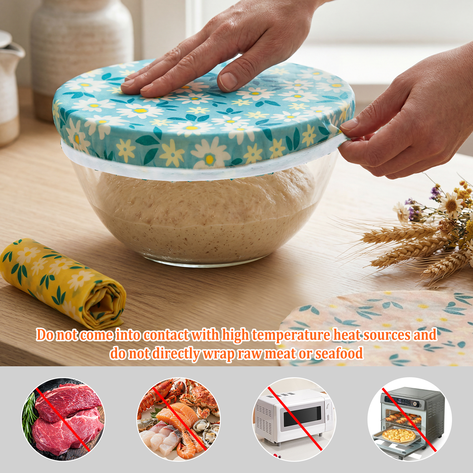 3Pcs Bowl Covers Cotton Beeswa – Beeswax Food Cover recenzja i cena