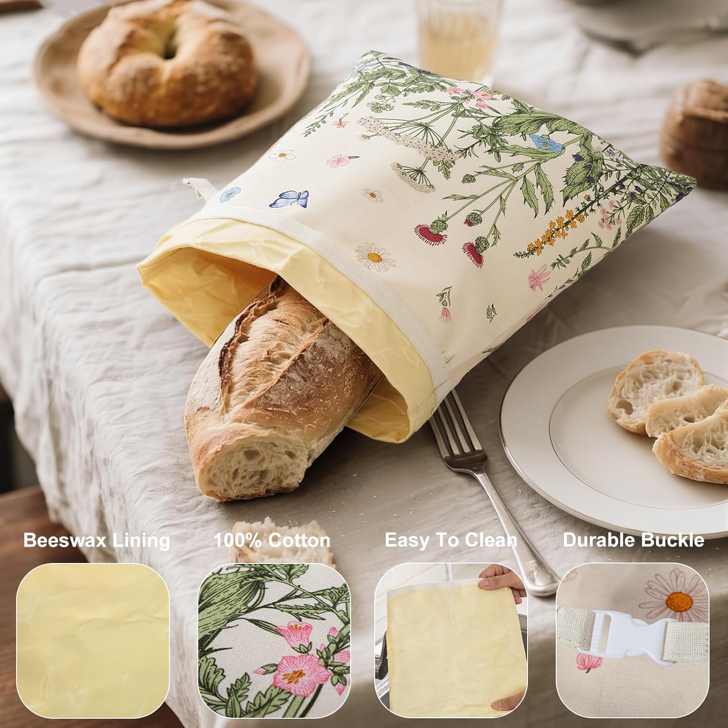 Reusable Beeswax Bread Bags fo – Beeswax Food Cover recenzja i cena