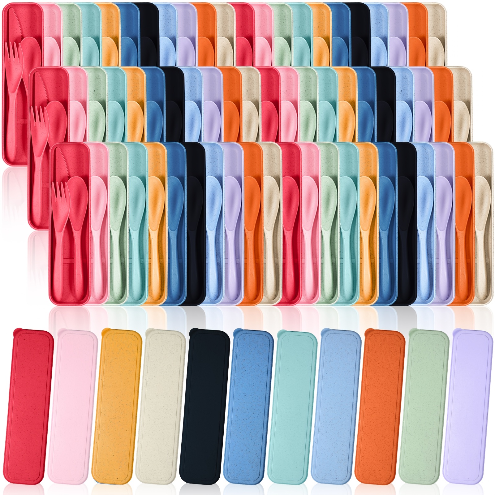 77 Sets Reusable Travel Utensi – Bamboo Cutlery Travel recenzja i cena